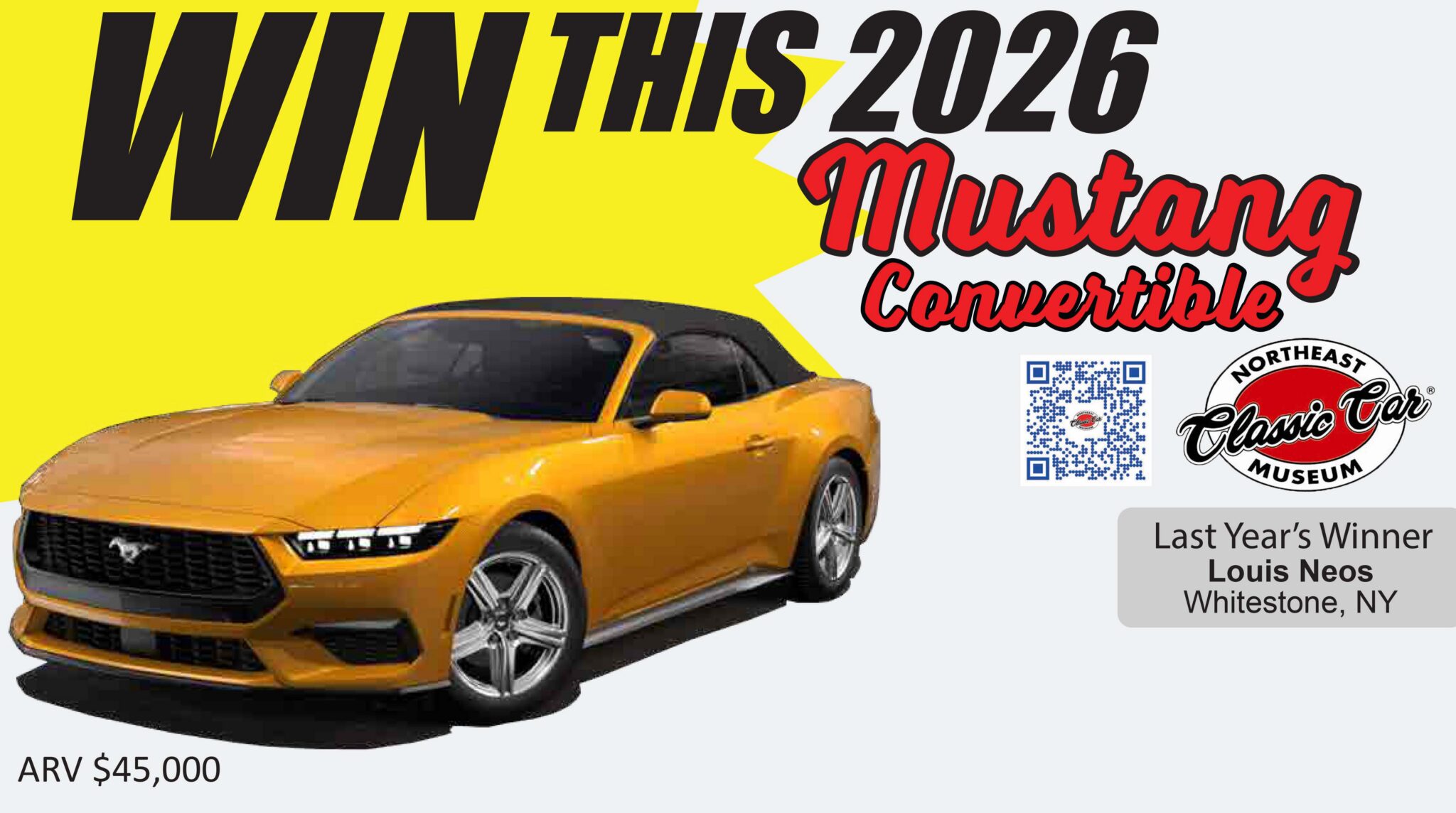 Mustang Raffle - Northeast Classic Car Museum